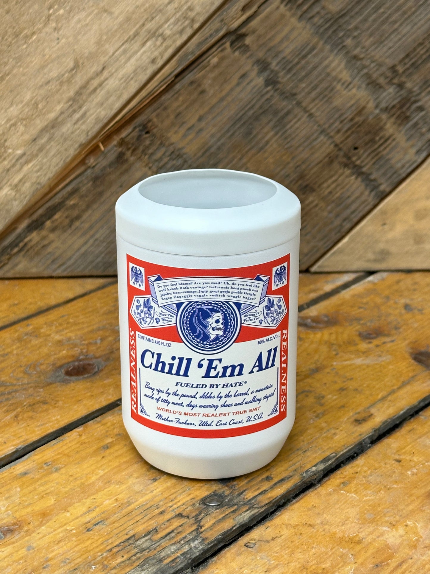 CHILL 'EM - STAINLESS STEEL CAN COOLER