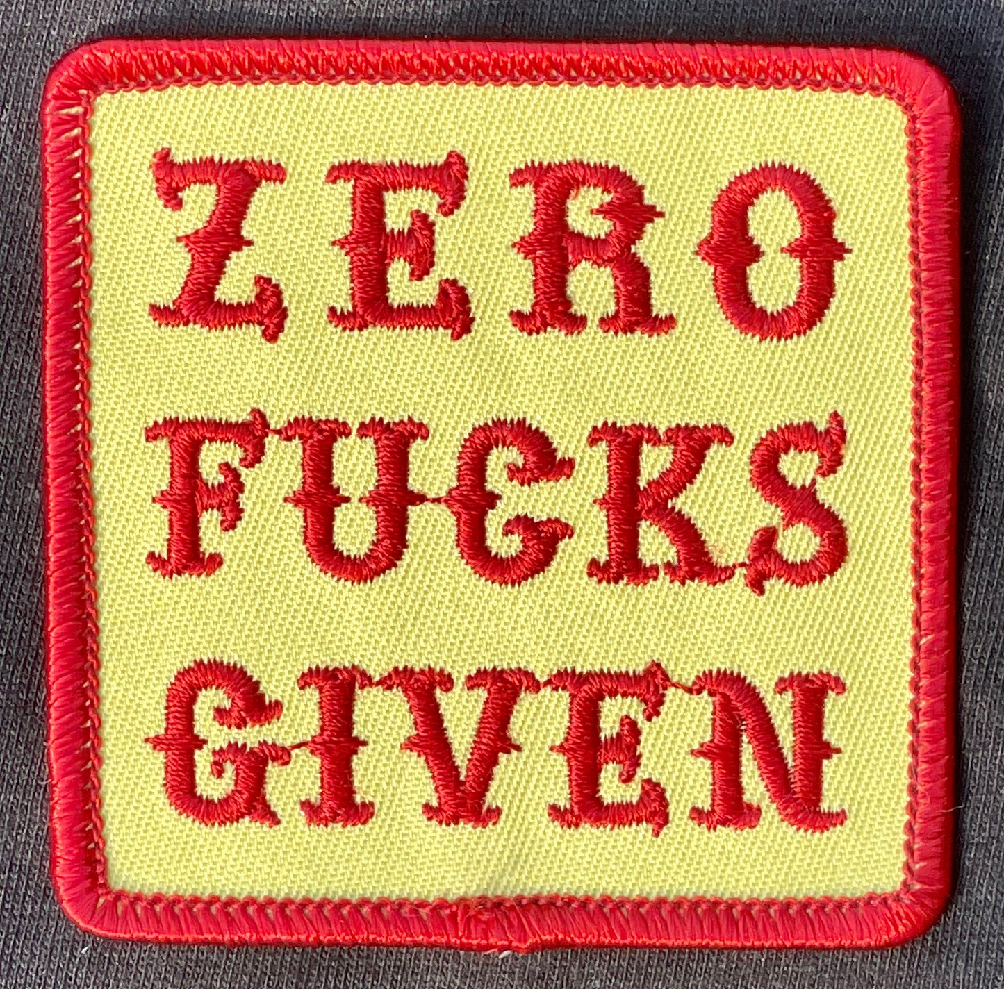 ZERO FUCKS GIVEN - PATCH