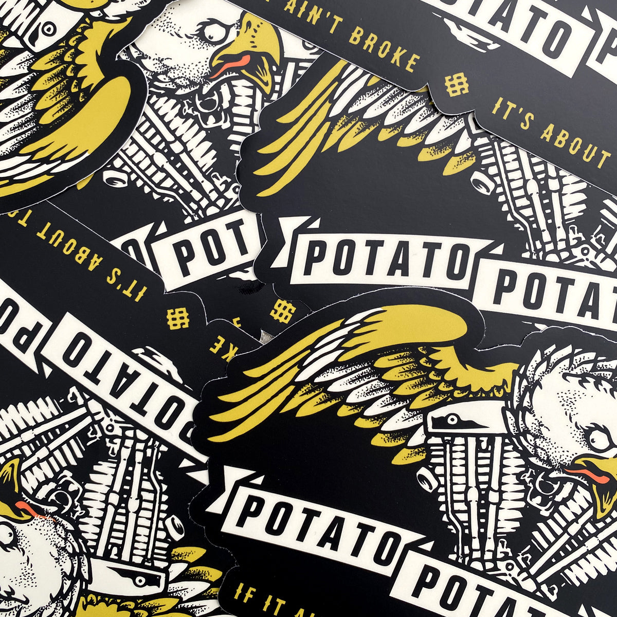 POTATO POTATO POTATO - JUMBO 10" STICKERS