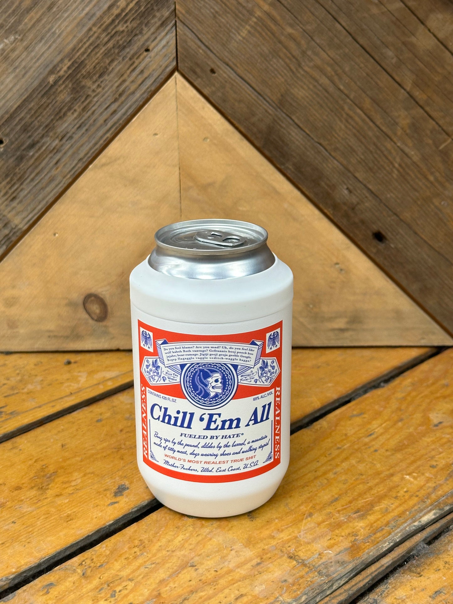 CHILL 'EM - STAINLESS STEEL CAN COOLER